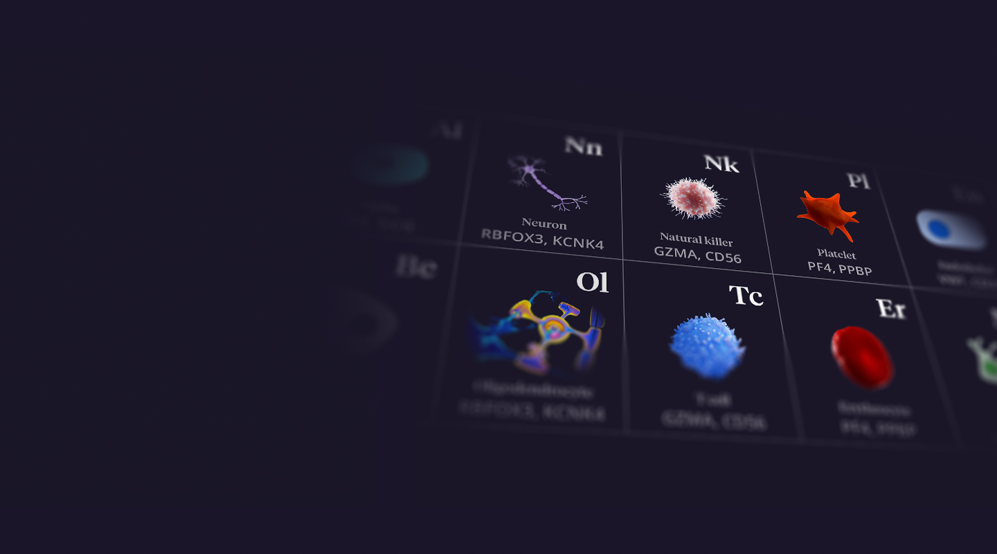 Identify cellular patterns with “periodic tables”