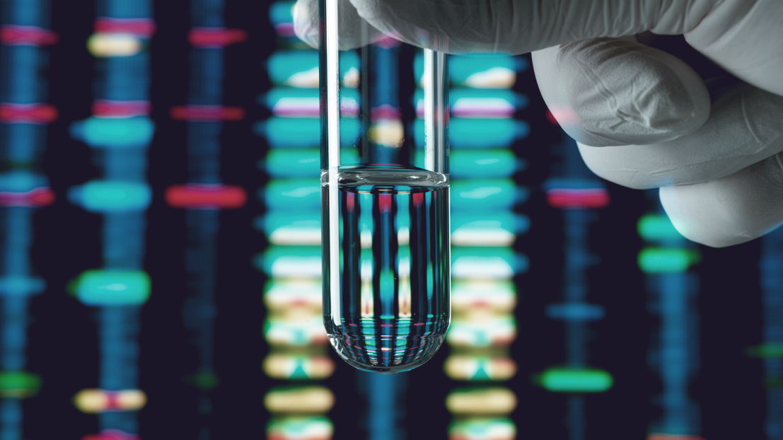Genetic-Research-DNA-profile-reflected-in-a-test-tube-insight