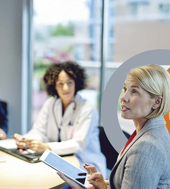 business-chatting-to-healthcare-team