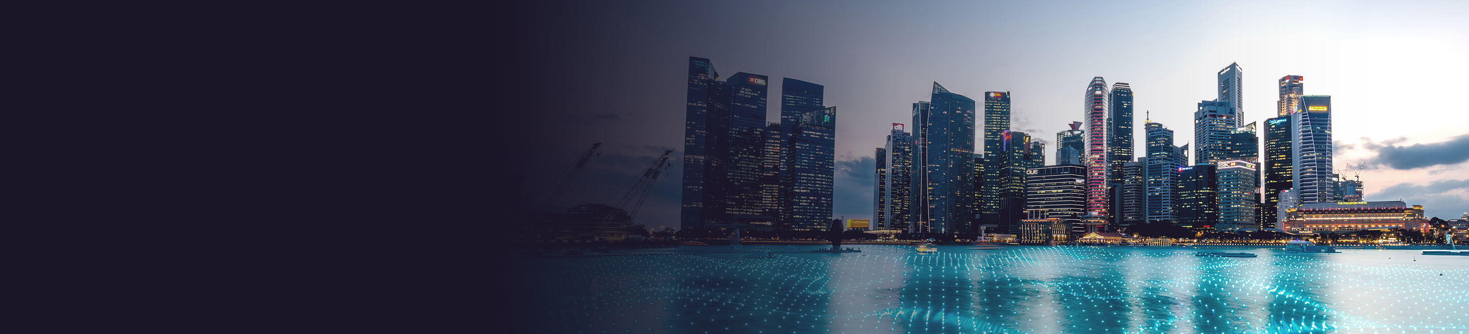 Aerial view of Singapore city