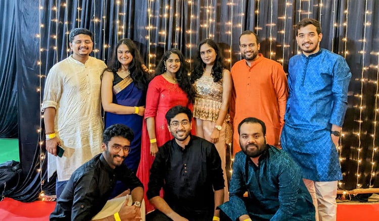 Praharsha celebrates Diwali with her team